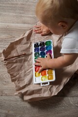 sister and brother hugging