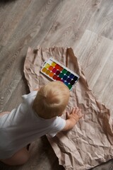 sister and brother hugging