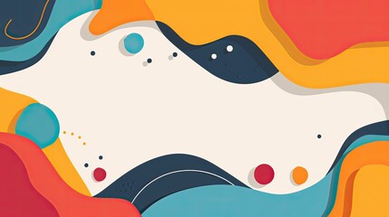 Modern Abstract Flat Design Background with Geometric Shapes