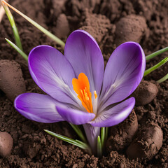 spring crocus flowers