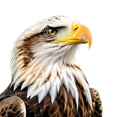 Obraz premium portrait of a eagle, A Stunning Portrait of a eagle on a White Background