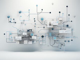 Abstract art background with a strong sense of technology