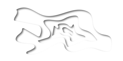 abstract background with circles wave and line spiral luxury smooth papercut pattern texture background.