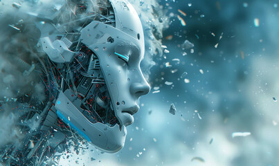 A humanoid robot head