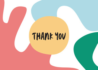 abstract thank you card with vibrant colors