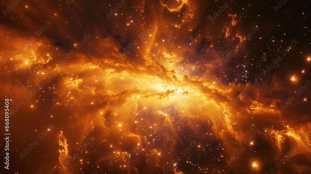 Poster a nebula illuminated from within, revealing subtle internal structures, ideal for conveying a sense 