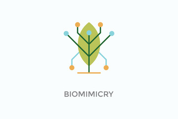 Biomimicry Vector Icon Or Logo Illustration