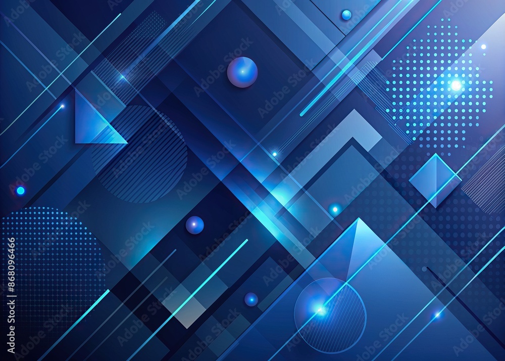 Poster modern dark blue abstract background with minimalist geometric shapes and subtle gradient effects cr