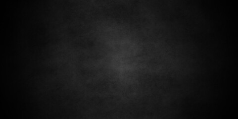 Old wall stone for dark black distressed grunge rough concrete wall background wallpaper. Abstract black stone wall texture grunge rock surface. dark gray background backdrop. wide panoramic banner.