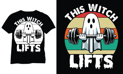 This Witch Lifts halloween gym shirt