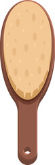 Wooden hairbrush with natural bristles stimulating scalp for healthy hair growth