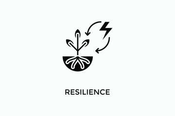 Resilience Vector Icon Or Logo Illustration