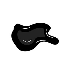 Spill of black oil puddle industry