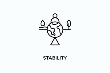 Fototapeta premium Stability Vector Icon Or Logo Illustration