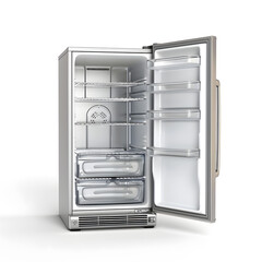 Freezer on a solid white background