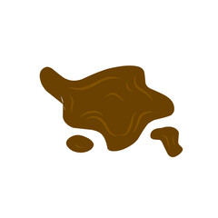 mud puddle vector illustration