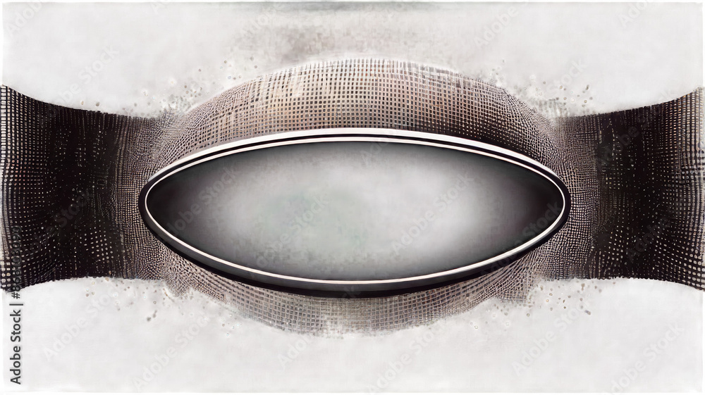 Poster retro halftone vignette border effect on transparent background