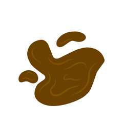 mud puddle vector illustration