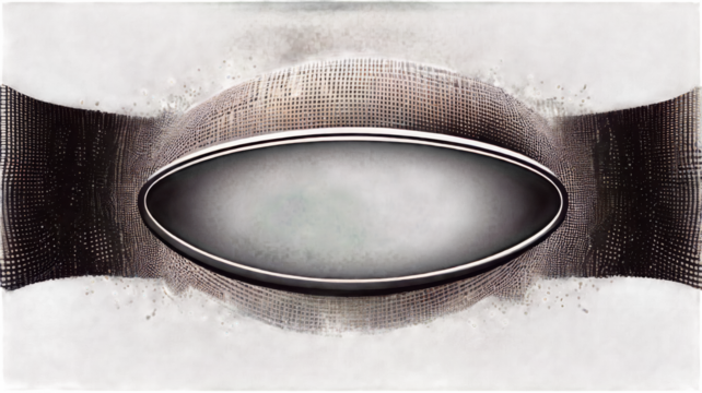 Retro halftone vignette border effect on transparent background