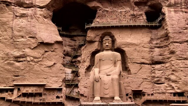 The Great Buddha Statue of Bingling Temple in Gansu Province
