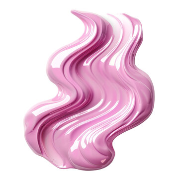recommend clip art: Pink lotion in a wavy zigzag pattern on a transparent background clipart