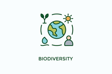 Biodiversity Vector Icon Or Logo Illustration