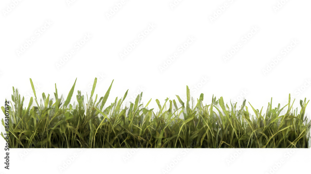 Poster field of grass on transparent background. 3d rendering