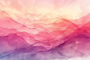 Obraz premium Abstract Minimalistic Watercolor Geometric Nordic Scandinavian Bohemian Pattern Art in Muted Pantone Tones Calming Zen Gradient Design