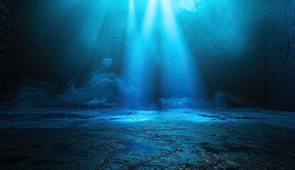 Fototapeta premium Blue Abstract Background with Light