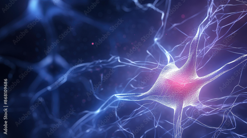 Poster explore the intricate world of synaptic connections through the captivating lens of radiant neural p