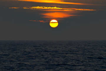 sunset over sea