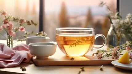 cup of tea and sticks