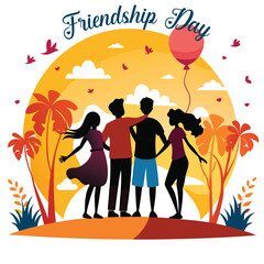 Happy Friendship Day abstract vector illustration design.