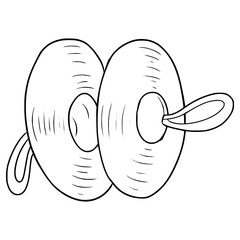 cymbal illustration hand drawn outline vector