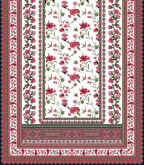 Digital Textile Colorful Borders And Designs