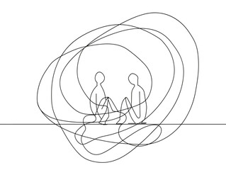 Encircling Care: A Single-Line Embrace of Vulnerability