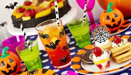 Fototapeta premium ハロウィンパーティーの可愛いデコレーション料理