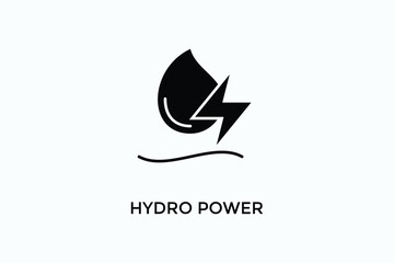 Hydro Power Vector Icon Or Logo Illustration