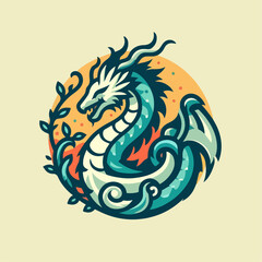 dragon illustration for print t-shirt design. vector illustration