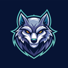 Fototapeta premium wolf mascot esport logo vector