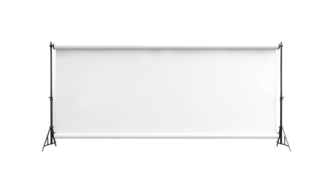 Rollup advertising banner on transparent background