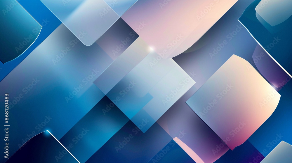 Poster abstract background with diamond and triangle square 3d shapes.