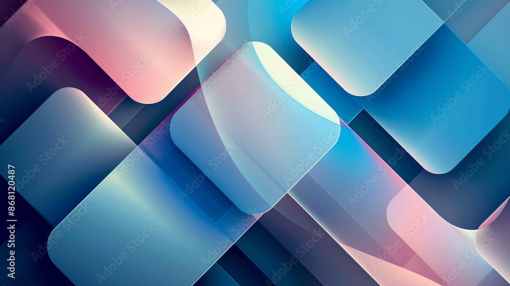 Poster abstract background with diamond and triangle square 3d shapes.