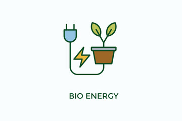 Bio Energy Vector Icon Or Logo Illustration