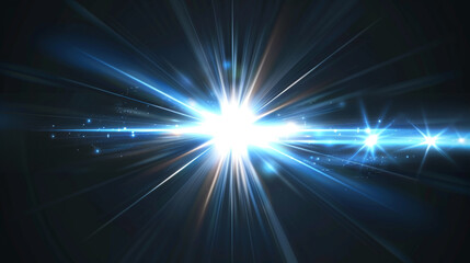Obraz premium glowing light burst Realistic sun rays. colorful sun ray glow abstract shine light effect starburst sbeam sunshine glowing. Special lens flash, light effect. The flash flashes rays and searchlight.