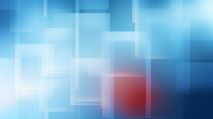 Obraz premium Blue and grey glossy squares abstract tech banner design. Modern abstract blue background design with layers of transparent material in square shapes in random geometric patterns.