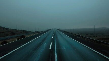 An empty highway stretching into the distance, evoking the idea of limitless possibilities