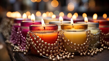 candles in the church HD 8K wallpaper Stock Photographic image