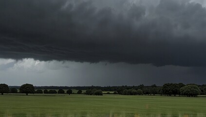storm clouds over the city