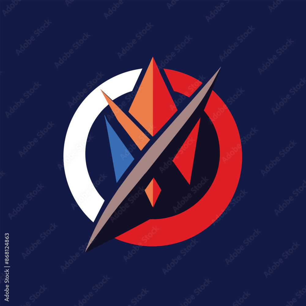 Poster a logo featuring a compass design creatively using negative space for a compelling visual effect, us
